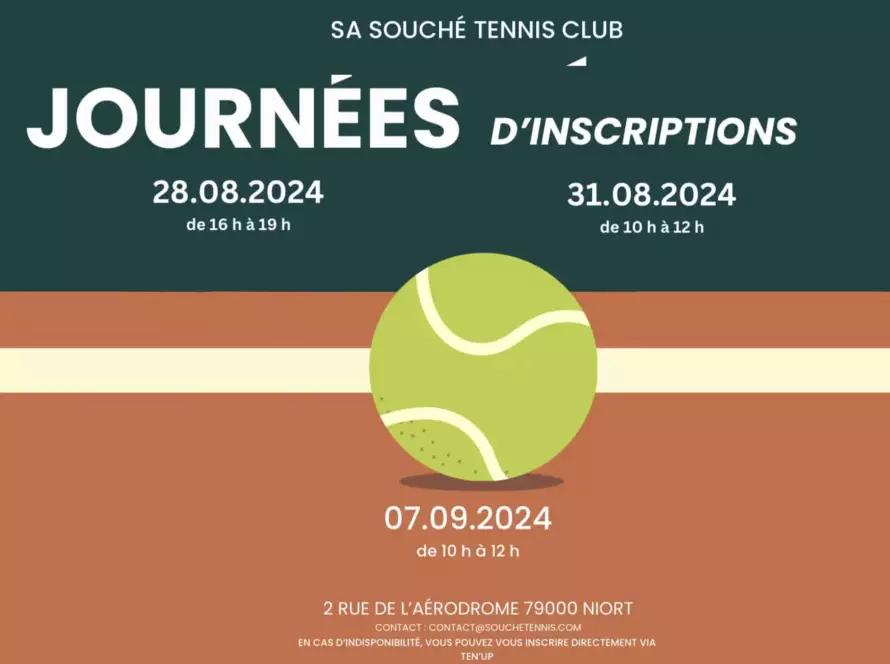 Inscriptions au NIORT Souché Tennis Club