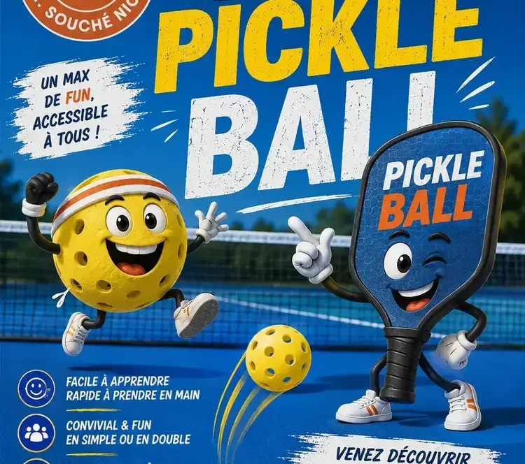 Viens tester le Pickle Ball avec le club de tennis de Souché Niort
